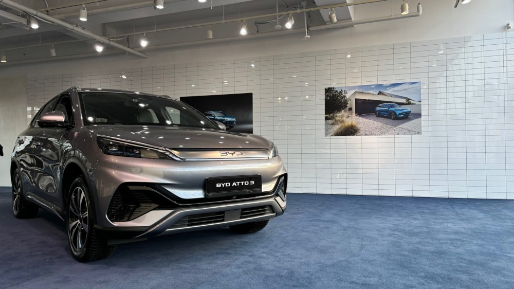 BYD Auto 부산 수영 팝업스토어 전경