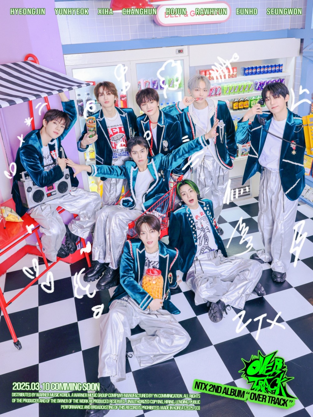 엔티엑스, 정규 2집 첫 단체 콘셉트 포토 공개…'자유분방 에너지'