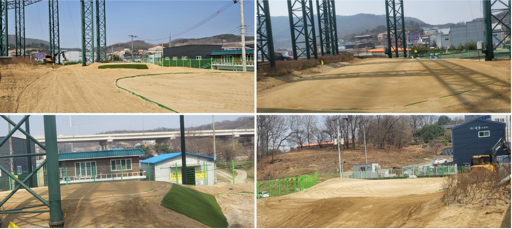 유성 골프 사우나 숏게임장 공사 모습