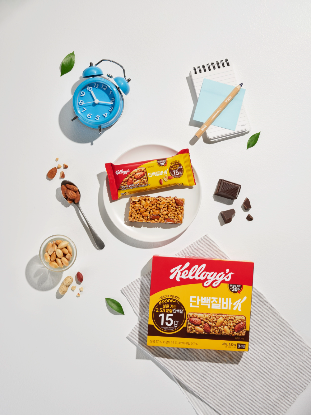 농심켈로그, 단백질은 채우고 당은 덜었다…'단백질바K' 출시