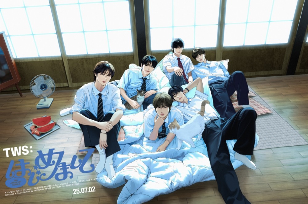 TWS, 日 데뷔 싱글 첫 번째 오피셜 포토 공개…학창시절의 반짝이는 여름날 담아