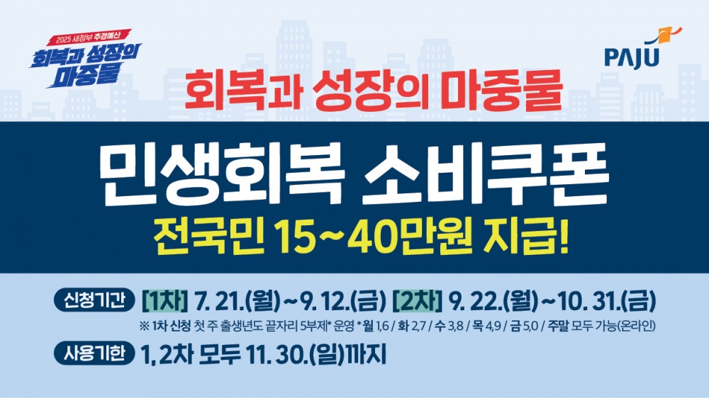 민생회복 소비쿠폰 포스터