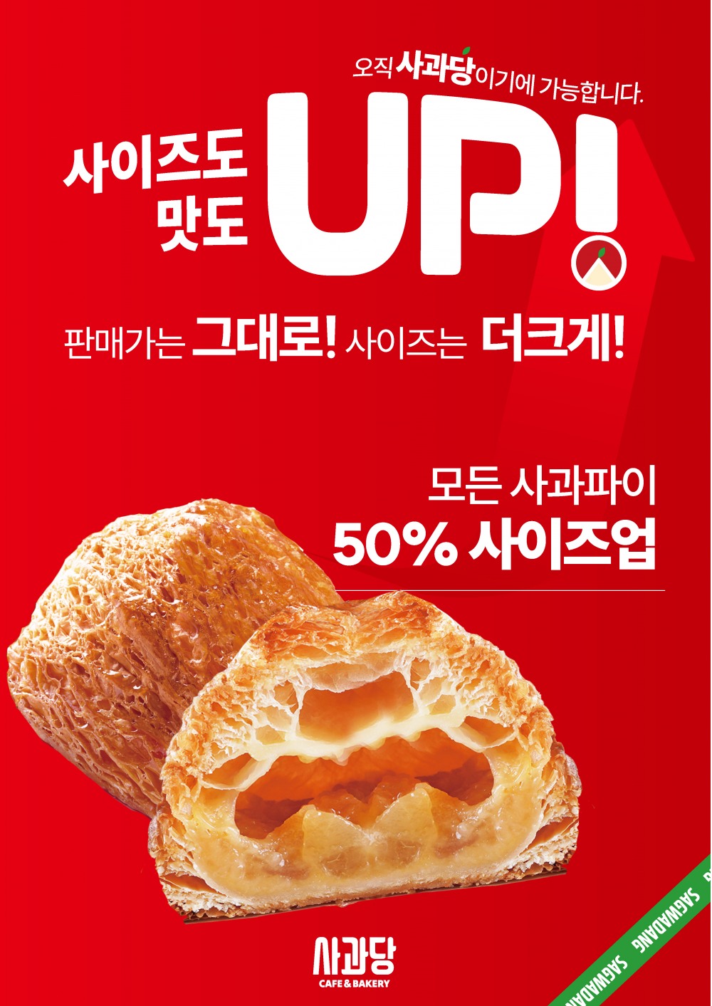 사과당, 파이 사이즈업한다..."판매가는 동일하게"