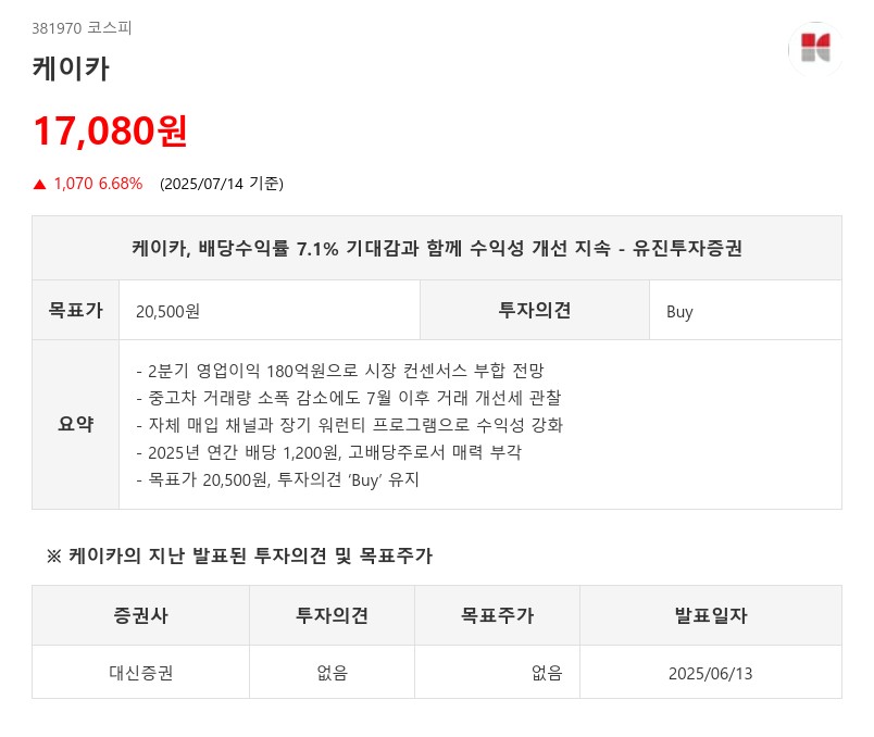 배당수익률 7.1% 기대, '케이카' 뛰어넘는 배당에 성장까지...AI 선택은?