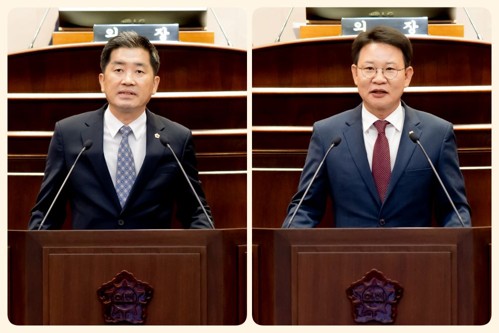 (사진2)남양주시의회, 제313회 임시회 개회 (왼쪽) 김동훈 의원 (오른쪽) 박경원 의원