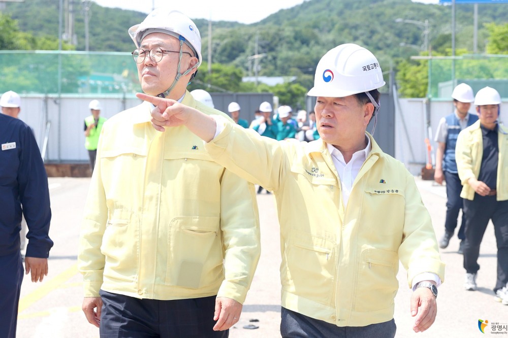 일직동 신안산선 지하터널 붕괴사고 현장 점검