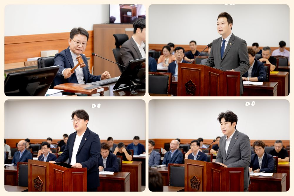 남양주시의회 (윗줄부터 시계방향으로) 박경원 위원장, 이진환 의원,김상수 의원, 김지훈(민) 의원