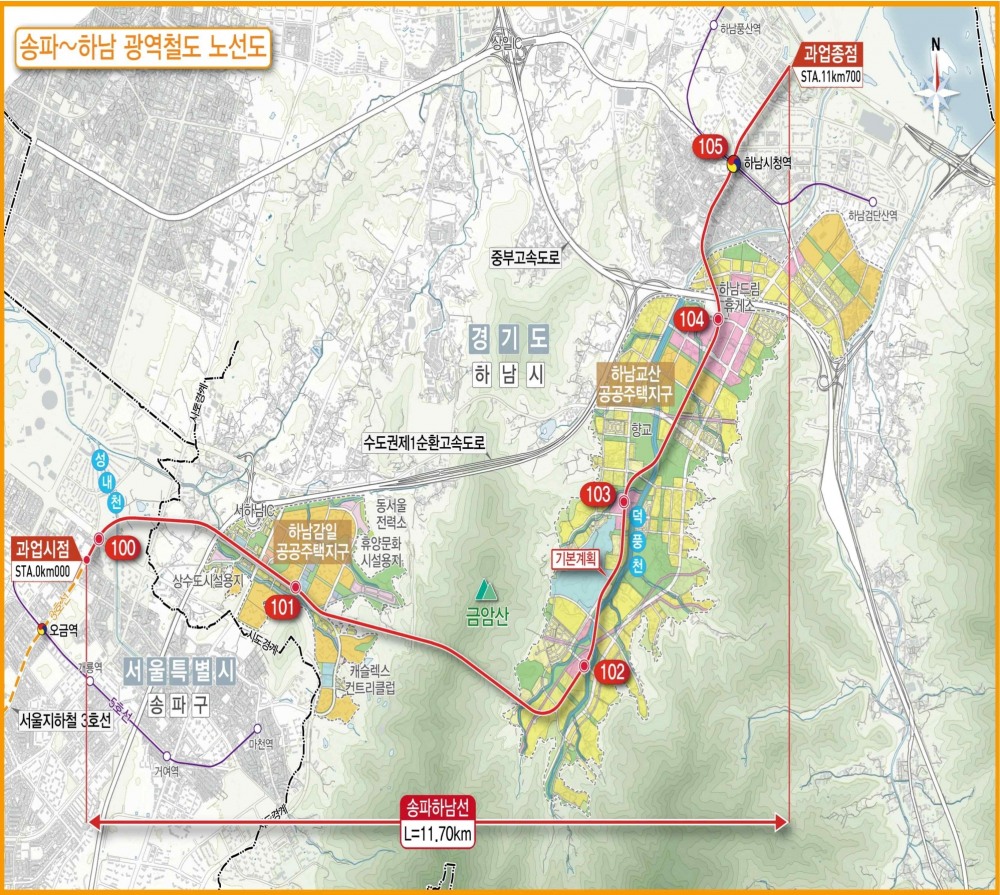 지하철 3호선 하남 연장 승인
