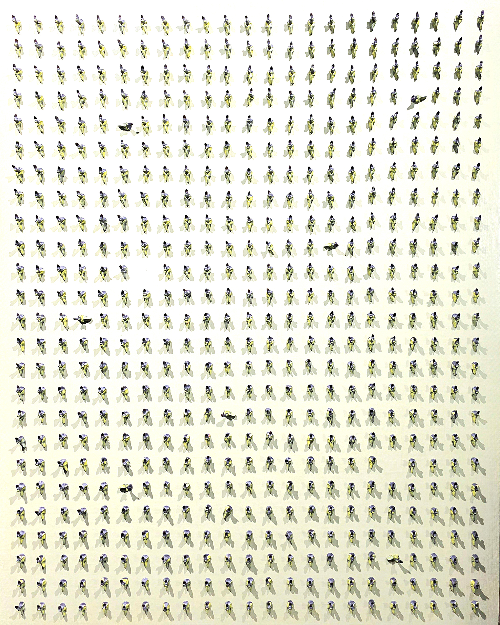 〈내면적 조우 / 90.9×72.7cm / 2025 (No. 2530_02) / Ceramic, Acrylic on Canvas〉