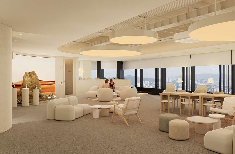 크레이버코퍼레이션의 신사옥 내부 전경