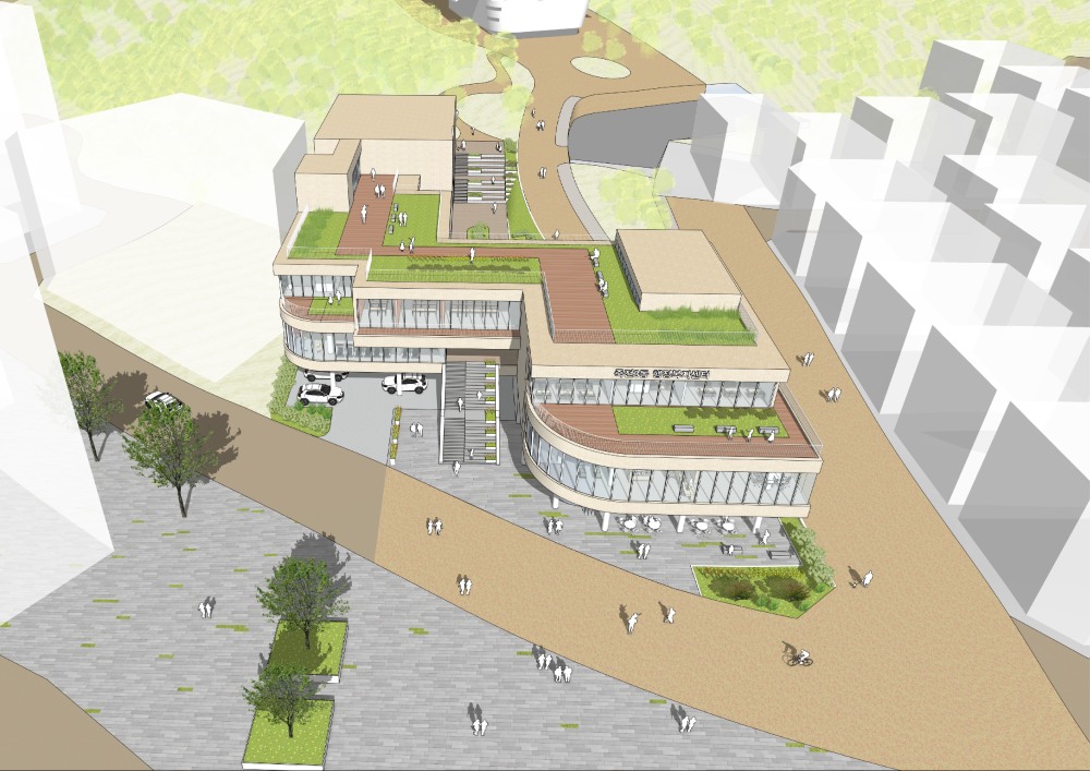 죽전3동 행정복지센터 설계공모 당선작 조감도