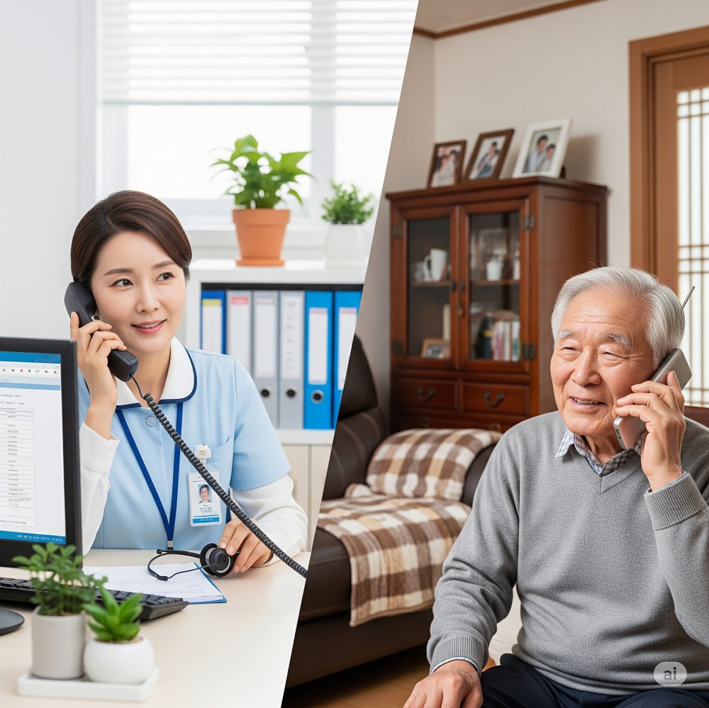 성남시 노인맞춤돌봄서비스 생활지원사가 폭염속 위기상황의 어르신의 생명을 구조한 사례가 알려져 귀감을 사고있다.(성남시 제공)