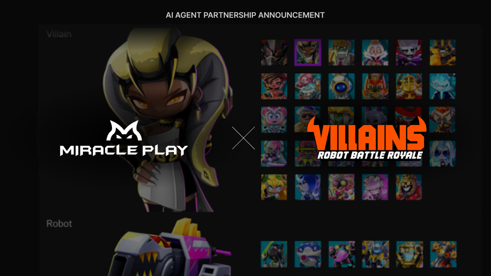 미라클플레이, ‘빌런즈(Villains)’와 AI 에이전트 협약 체결