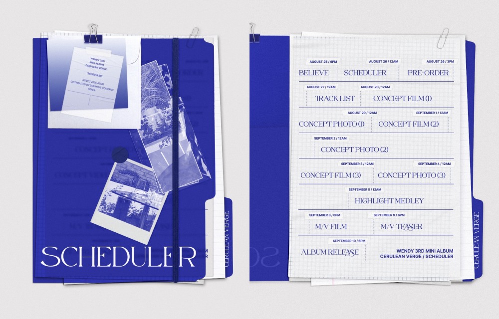웬디, 내달 10일 미니 3집으로 컴백…'세룰리안 버지' 스케줄러 공개