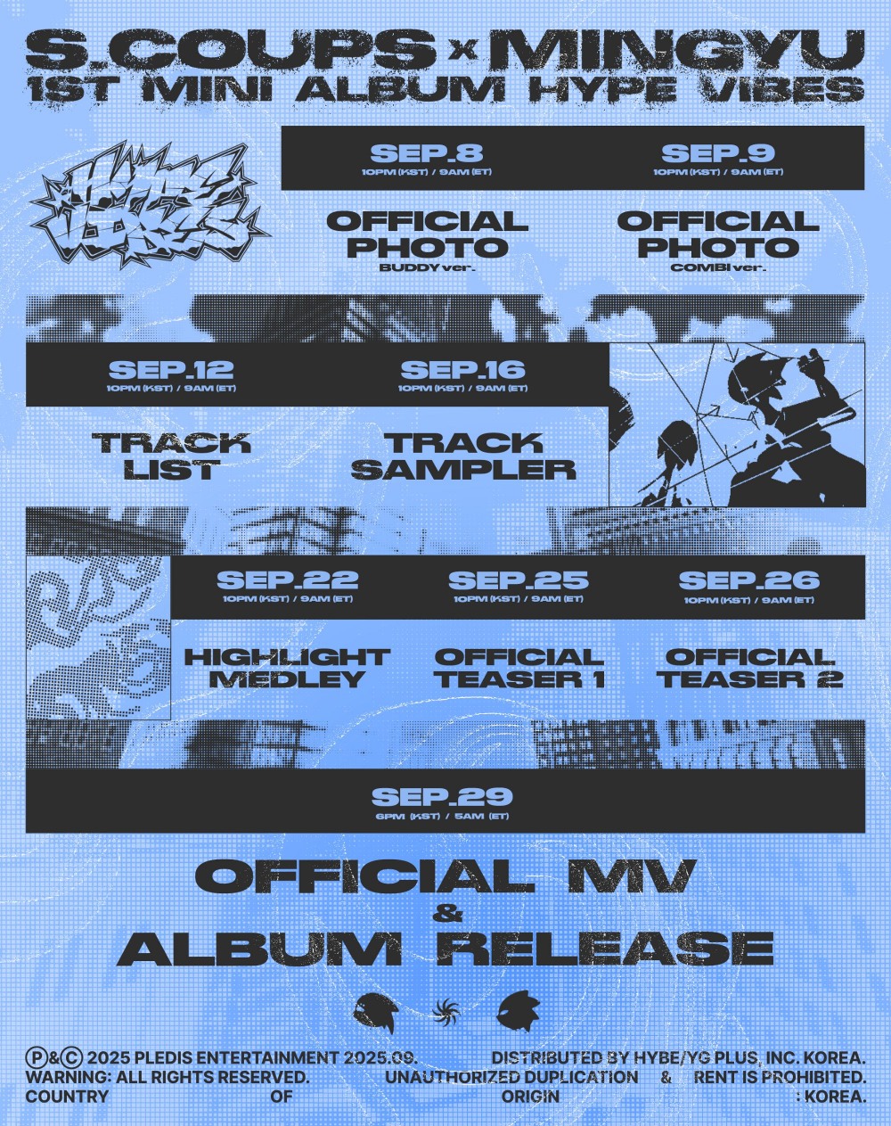 세븐틴 에스쿱스X민규, 미니 1집 프로모션 스케줄러 공개…약 3주간 펼쳐질 다채로운 콘텐츠