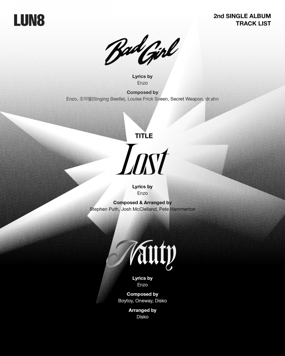 루네이트, 싱글 2집 타이틀곡은 ‘Lost’…‘찰리 푸스 동생’ 스테판 푸스 작곡 참여