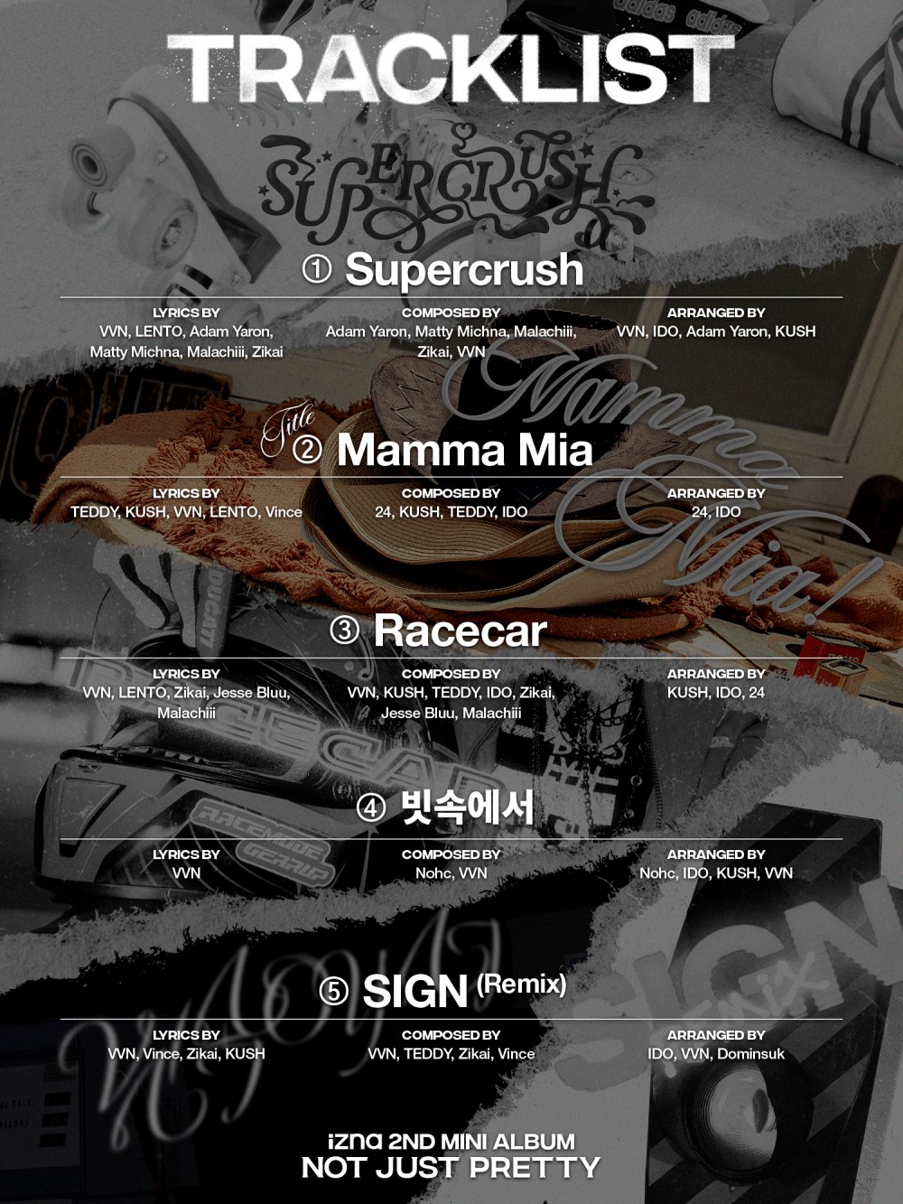 izna(이즈나), 미니 2집 ’Not Just Pretty’ 트랙리스트 오픈…‘테디 프로듀싱’ 타이틀곡 ‘Mamma Mia’