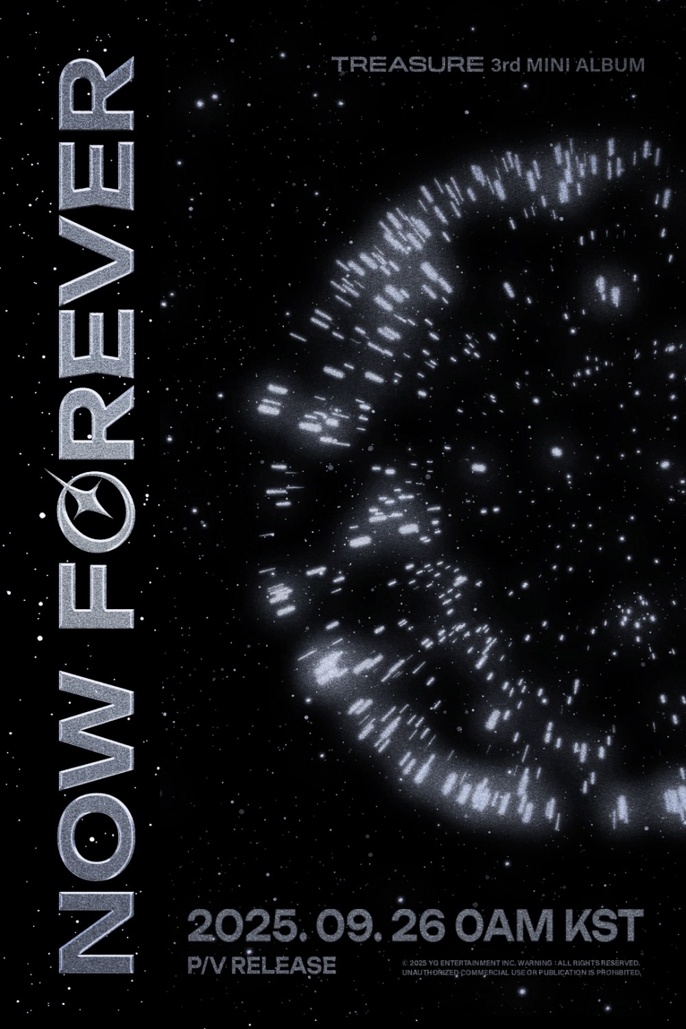 트레저, 미니 3집 수록곡 'NOW FOREVER' 퍼포먼스 비디오 공개…신비+몽환 감성 터트리는 티저 포스터 눈길