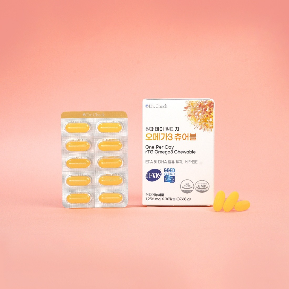 닥터체크, 씹어먹는 '원퍼데이 알티지 오메가3 츄어블' 신제품 출시