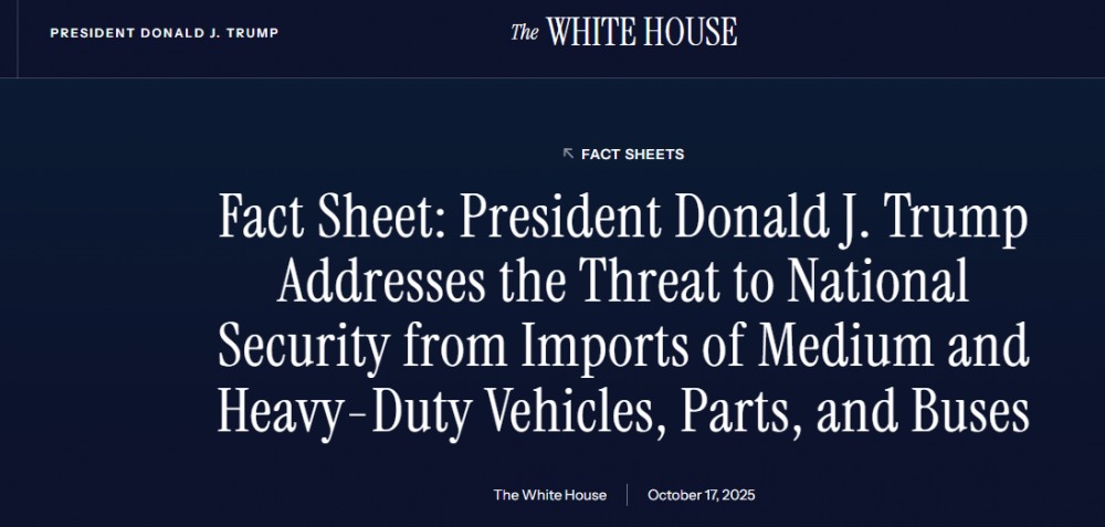 (상보) 트럼프, 내달부터 중·대형 트럭 25% 관세 부과...버스 10% 적용