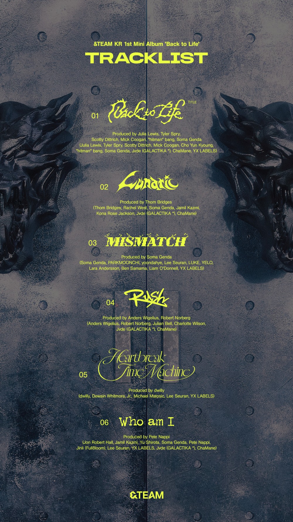 &TEAM, 韓 데뷔 앨범 트랙리스트 공개…타이틀곡 포함 6곡 수록