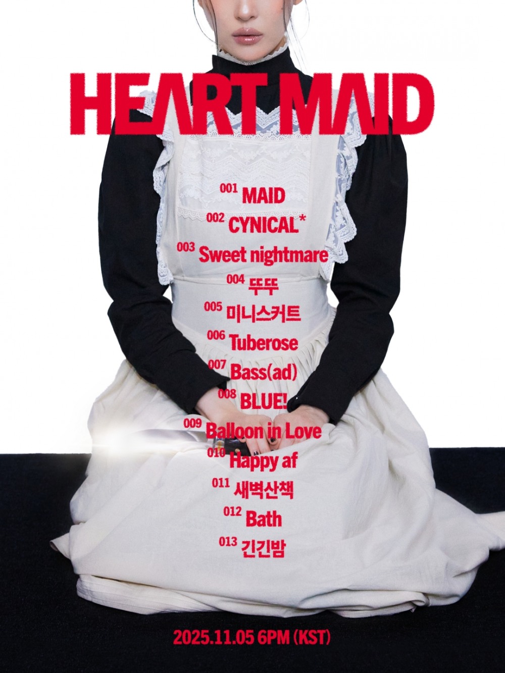 선미, 첫 정규 앨범 ‘HEART MAID’ 트랙리스트 공개…타이틀곡은 ‘CYNICAL’