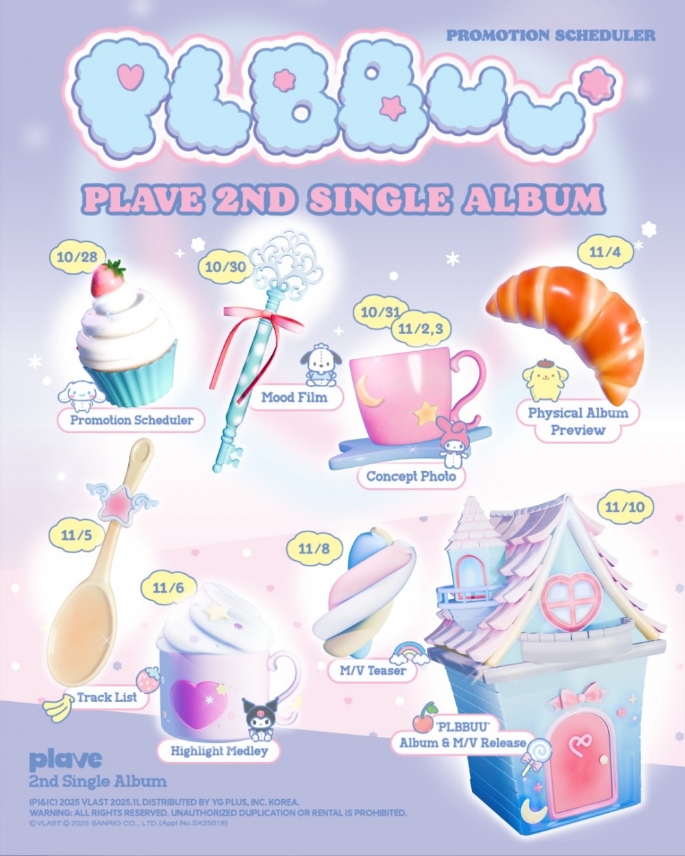 플레이브, 새 앨범 ‘플뿌우’ 프로모션 스케줄러 공개…컴백 카운트다운 돌입