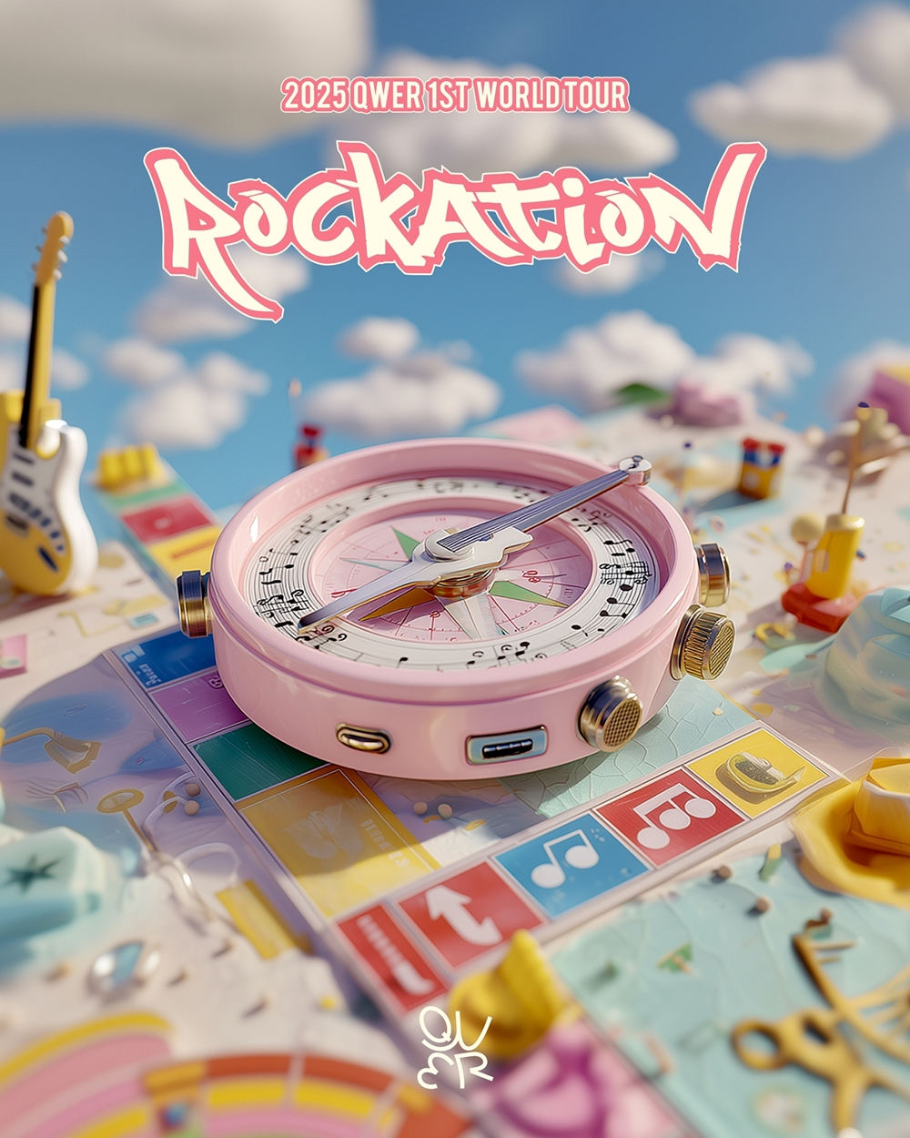 QWER, 오늘(31일) 美 브루클린서 월드투어 'ROCKATION' 개최…'청량+경쾌' 밴드 퍼포먼스 선사