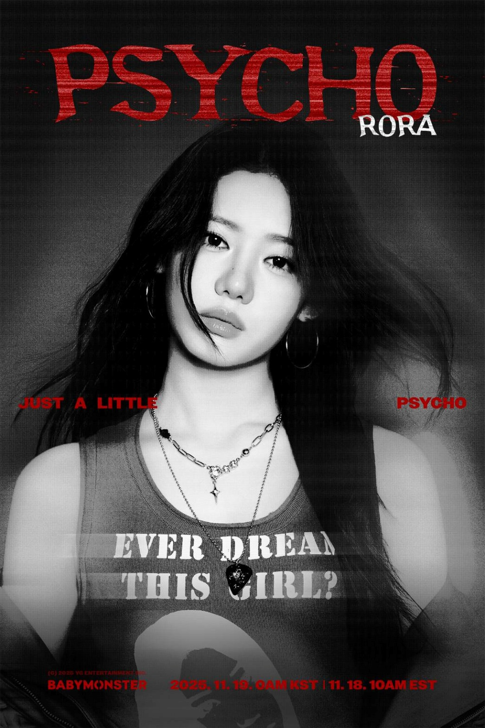 베이비몬스터 루카·로라, ‘PSYCHO’ 개인 비주얼 공개…시네마틱 분위기 속 절제된 카리스마