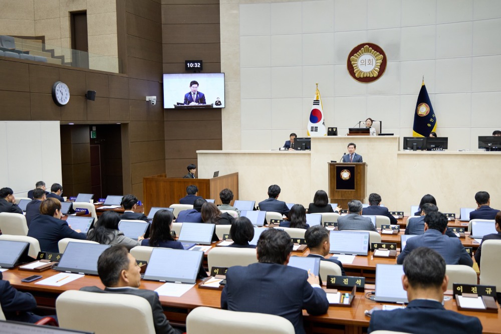 이상일 용인특례시장,용인특례시의회 제297회 본회의'에서 시정연설