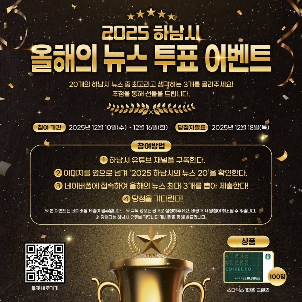 하남시 올해의 10대뉴스 온라인투표 포스터 (하남시 제공)