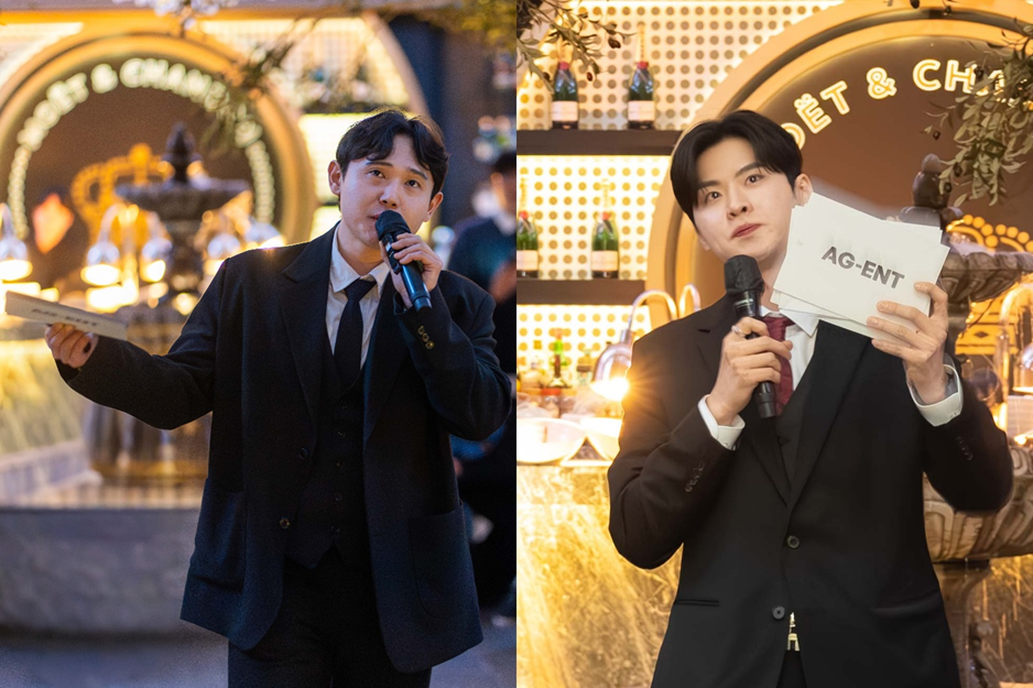 AG-ENT 김선휘 대표(왼쪽)와 강성준 운영이사(오른쪽)가 회사의 비전과 중장기적 방향성에 대해 설명하고 있다.