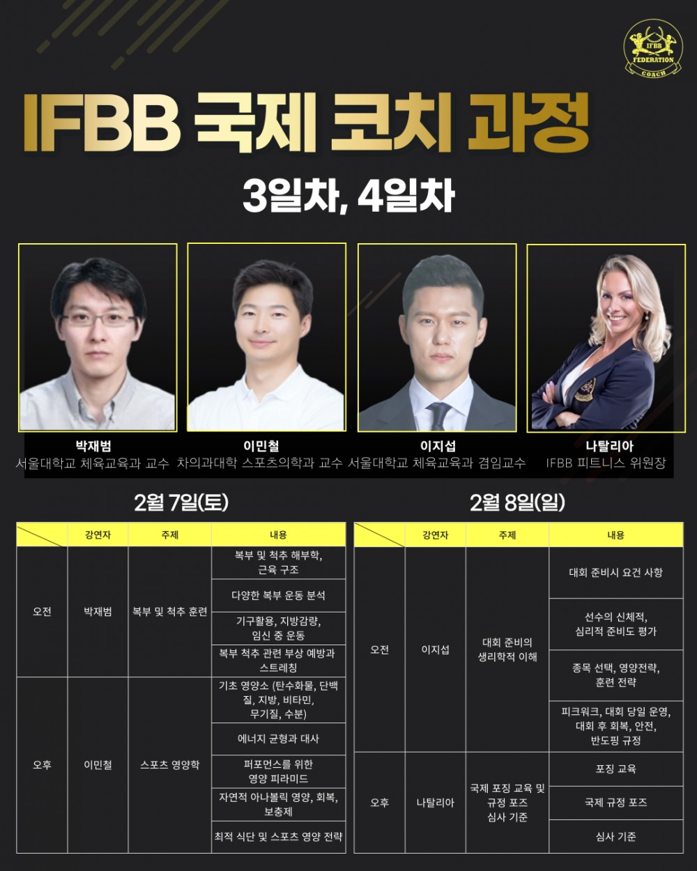 IFBB코치코리아, 헬스트레이너 IFBB 국제코치과정 정식 오픈…자격증 운영