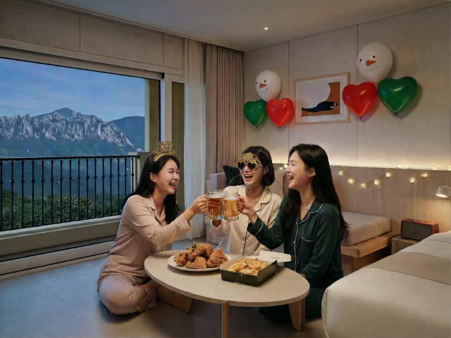 한화리조트 설악 쏘라노에서 ‘파티 나이트’ 패키지를 즐기는 고객