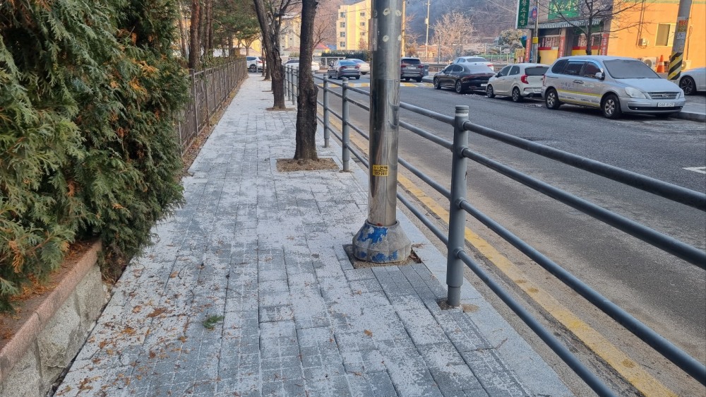 동부동 보행환경 개선 현장