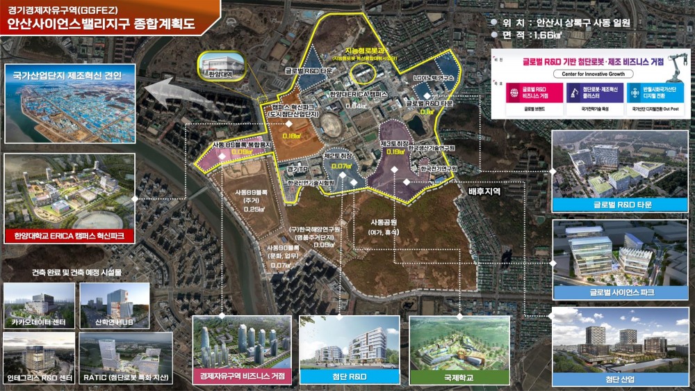 안산사이언스밸리지구 경기경제자유구역 신규 지구 추가 지정