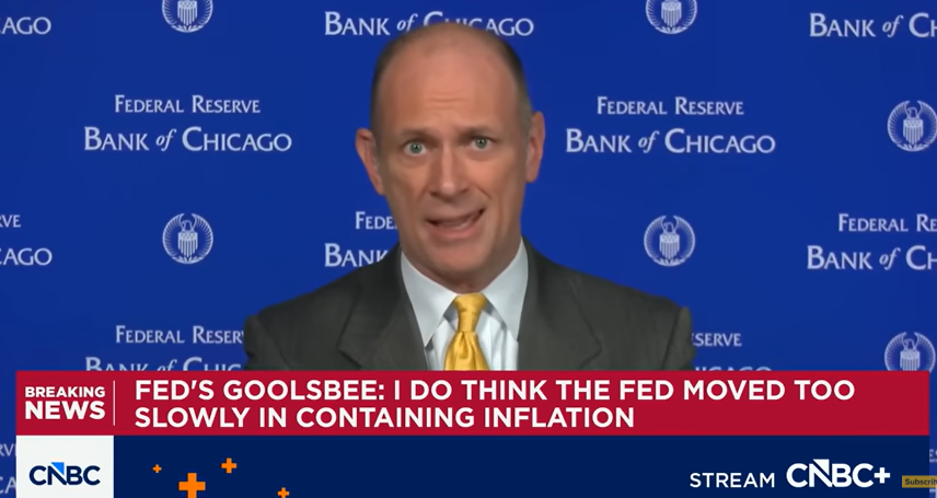 (상보) 연준 굴스비 “최대 과제는 인플레를 2% 목표로 되돌리는 것”