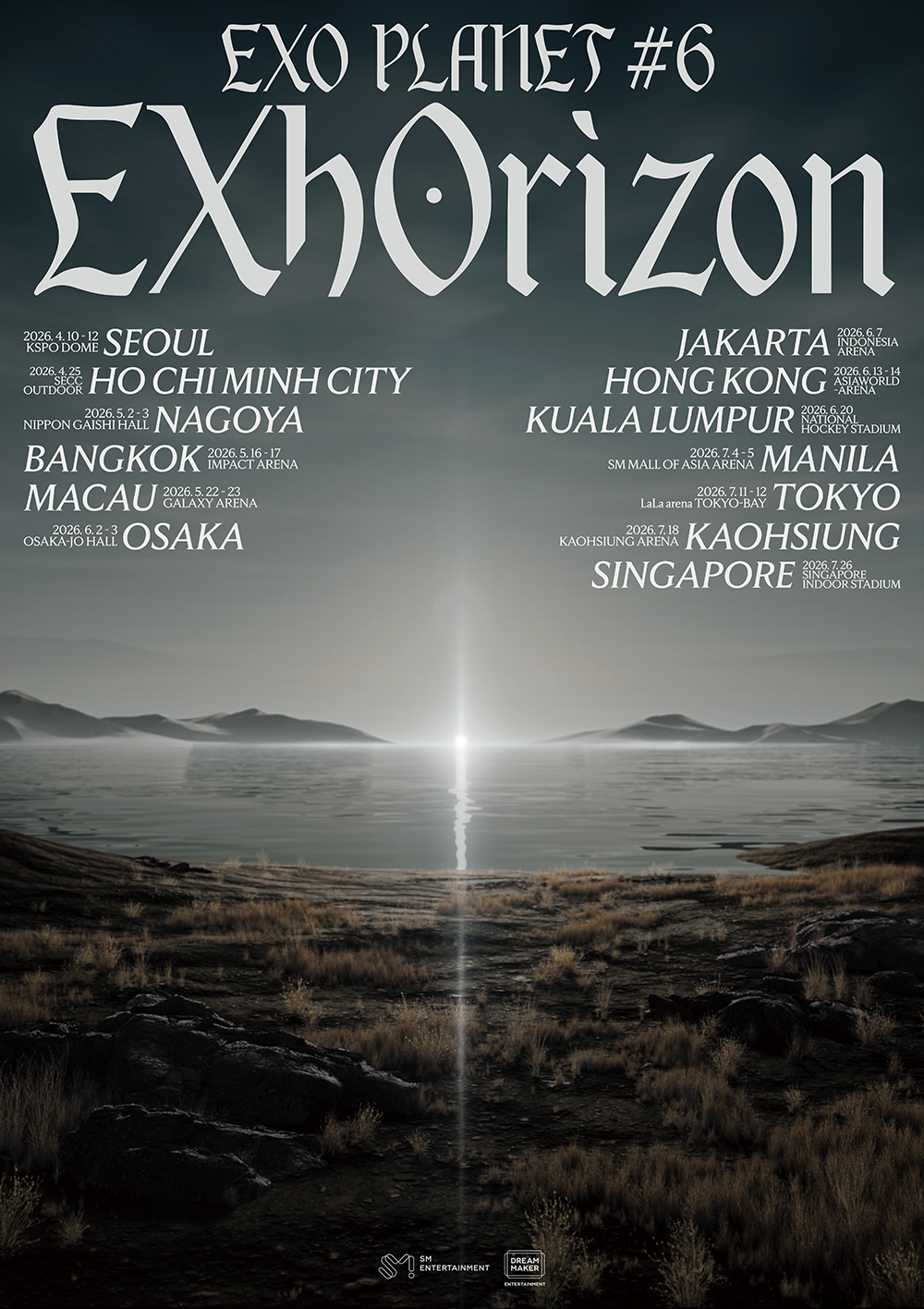 엑소, 여섯 번째 단독 콘서트 투어 ‘EXhOrizon’ 개최…4월 10~12일 서울 KSPO돔 스타트