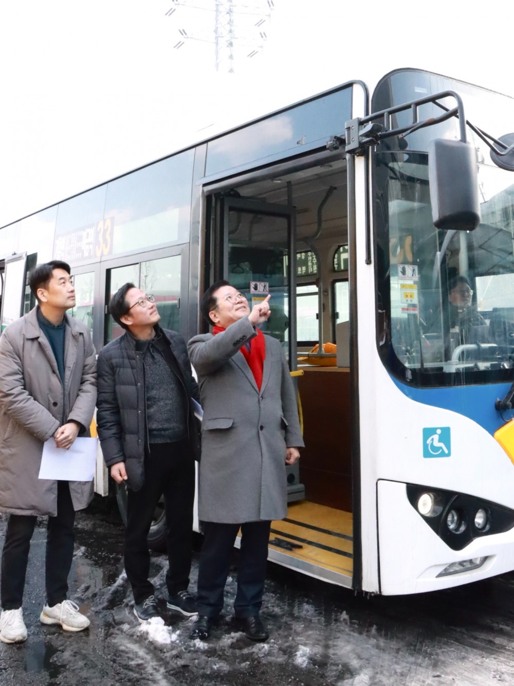 대형차량 우회전 사각지대 AI 장치 현장 확인