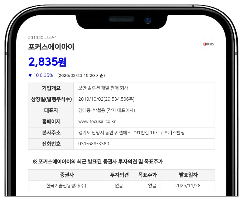 포커스에이아이, 20억 운전자금 조달 위해 10% 할인율 적용 유상증자 단행