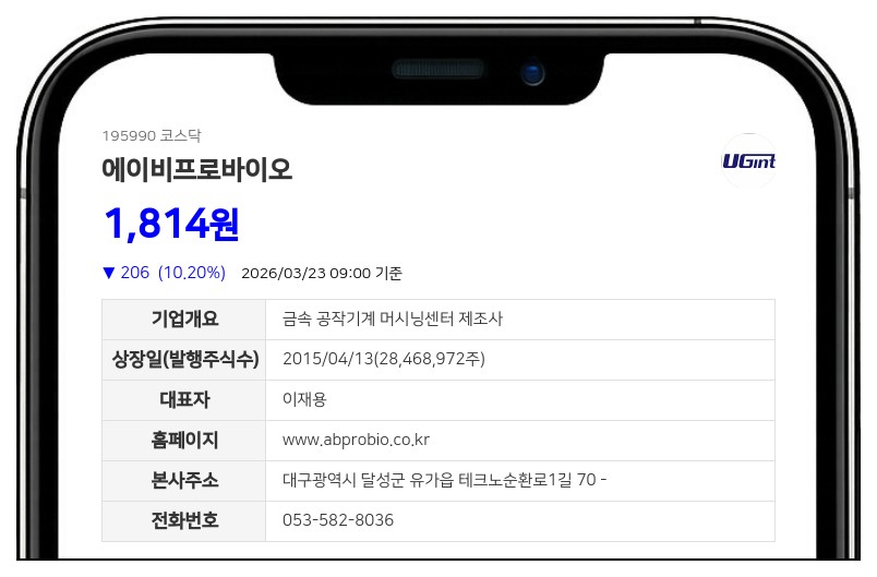 '관리종목 지정 위기' 에이비프로바이오, 23일 장중 주식 거래 전격 정지
