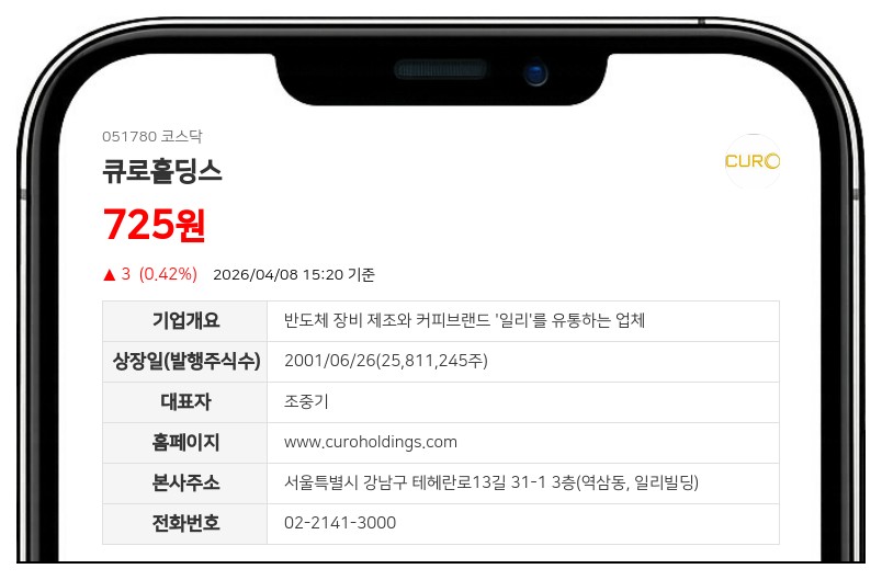 큐로홀딩스 보통주 거래정지...주식병합 통한 주당 가치 조정 및 전자등록 말소