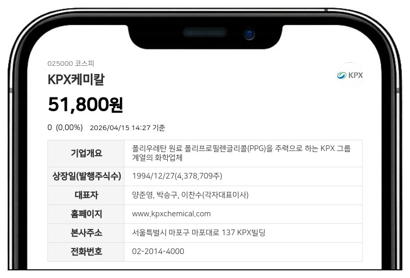 양혜연, KPX케미칼 지분 0.01% 확보…장내매수로 504주 보유