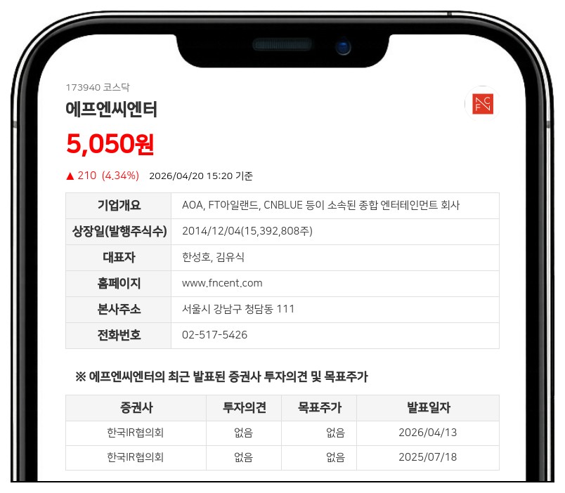 에프엔씨엔터, 와이지플러스서 120억 수혈…아티스트 투자 및 제작비 확보