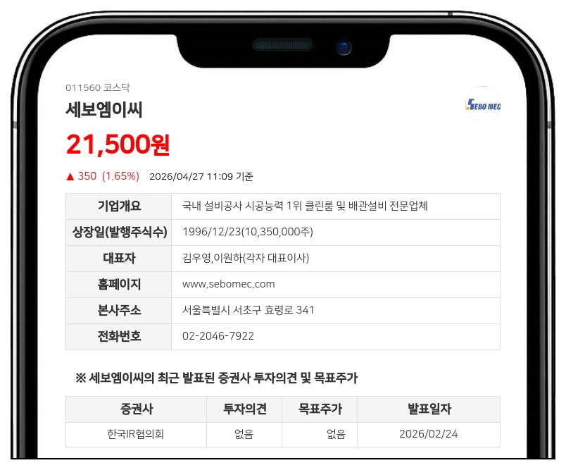 세보엠이씨 20억 규모 자사주 신탁... 주주가치 제고 위해 삼성증권과 체결
