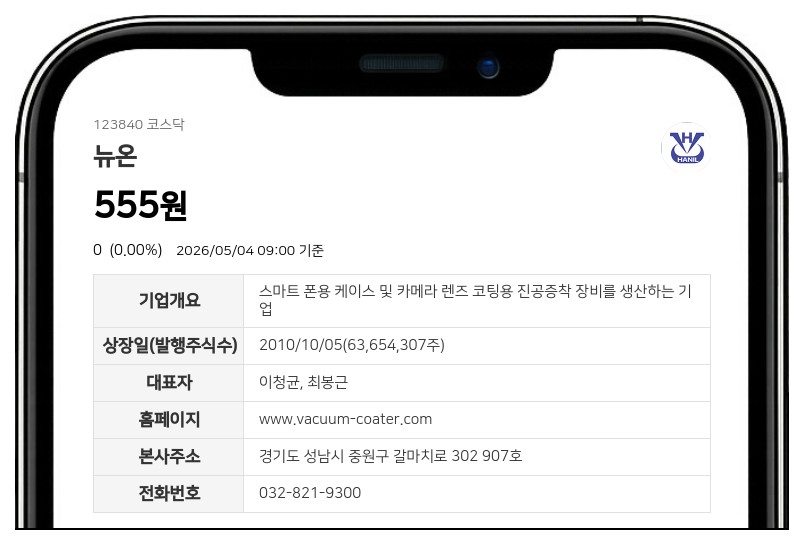 뉴온, 감자 마치고 5월 8일 거래 재개... 장 개시 전 시간외거래는 불가