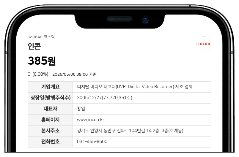인콘 11일부터 주식 거래 다시 열린다… 액면병합 변경상장 완료