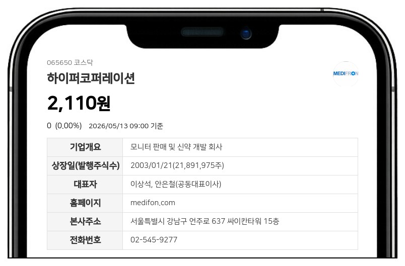 하이퍼코퍼레이션 운영자금 204억 확보 위해 770만주 유상증자 실시... 상장 예정일 8월 25일