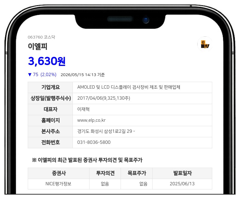 이엘피, 분기 현금배당 실시... 1주당 40원·총 3억 3999만원 규모 지급