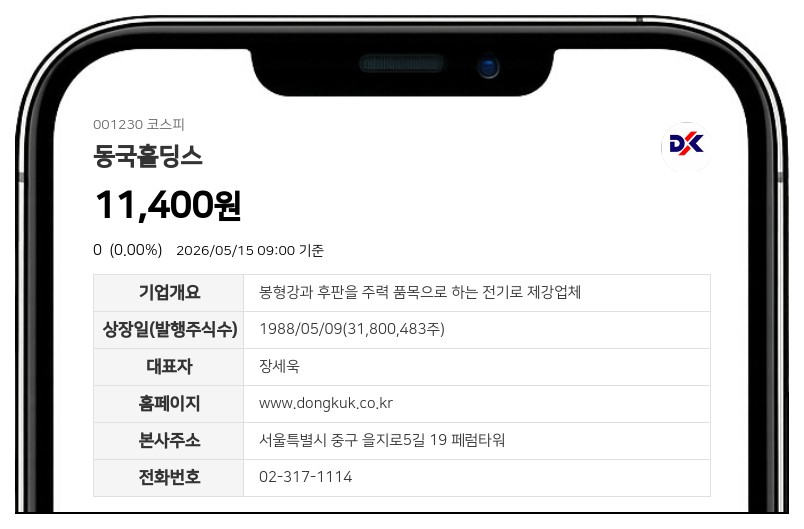 동국홀딩스, 주식분할로 최대주주 및 특수관계인 지분 1.42%p 상승... 총 8천만주 이상 증가